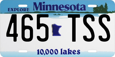 MN license plate 465TSS