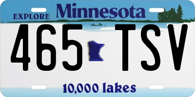 MN license plate 465TSV