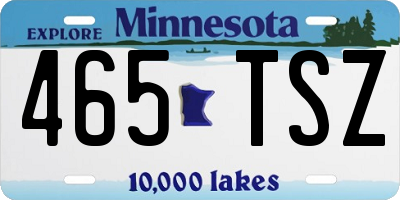 MN license plate 465TSZ