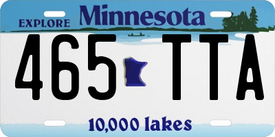 MN license plate 465TTA
