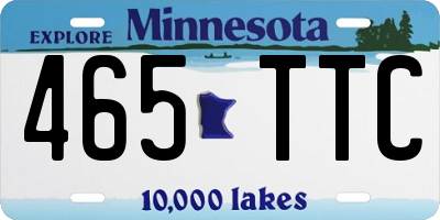 MN license plate 465TTC