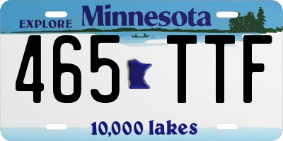 MN license plate 465TTF