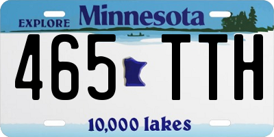 MN license plate 465TTH