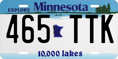 MN license plate 465TTK