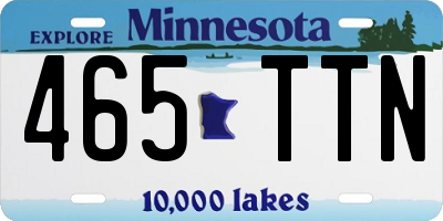 MN license plate 465TTN