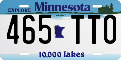 MN license plate 465TTO