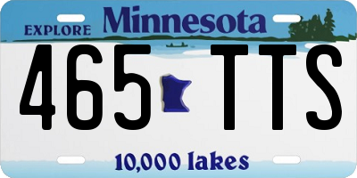 MN license plate 465TTS