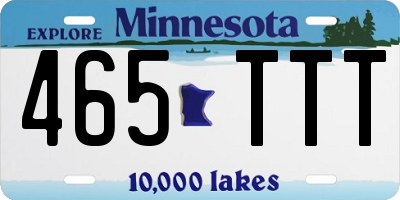 MN license plate 465TTT