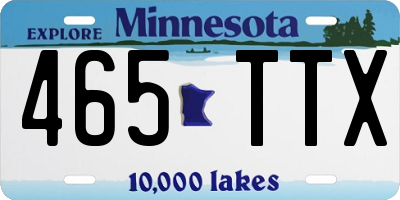 MN license plate 465TTX