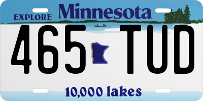 MN license plate 465TUD