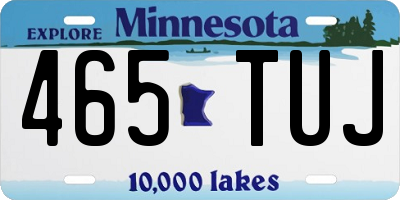 MN license plate 465TUJ
