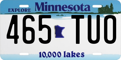 MN license plate 465TUO