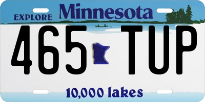 MN license plate 465TUP