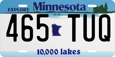 MN license plate 465TUQ