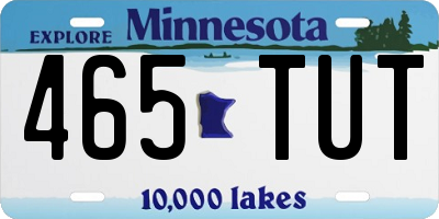 MN license plate 465TUT