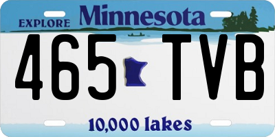 MN license plate 465TVB
