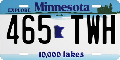 MN license plate 465TWH