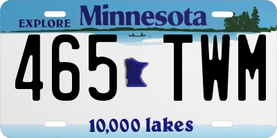 MN license plate 465TWM