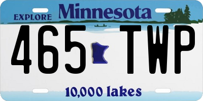 MN license plate 465TWP