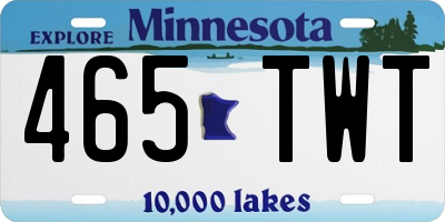 MN license plate 465TWT