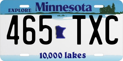 MN license plate 465TXC