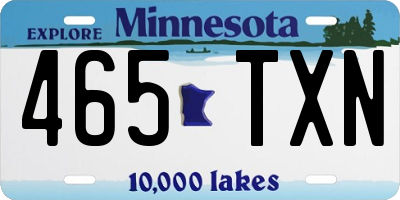 MN license plate 465TXN