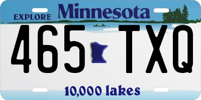 MN license plate 465TXQ