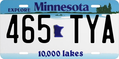 MN license plate 465TYA