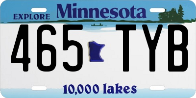 MN license plate 465TYB