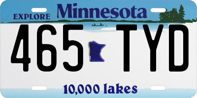 MN license plate 465TYD