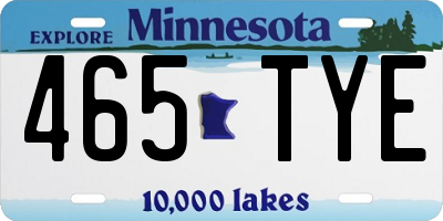 MN license plate 465TYE