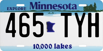 MN license plate 465TYH