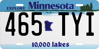 MN license plate 465TYI