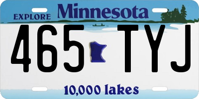 MN license plate 465TYJ