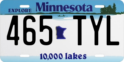 MN license plate 465TYL