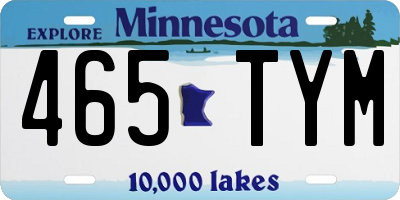 MN license plate 465TYM