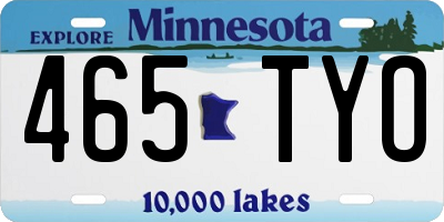 MN license plate 465TYO