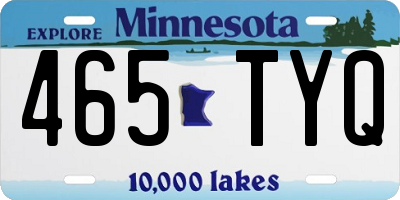 MN license plate 465TYQ