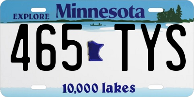MN license plate 465TYS