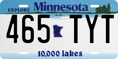 MN license plate 465TYT