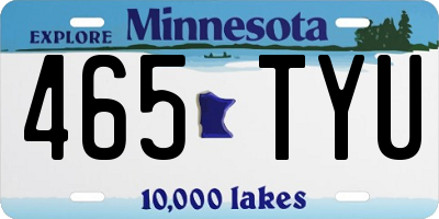 MN license plate 465TYU