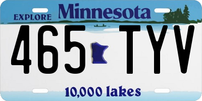 MN license plate 465TYV