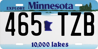 MN license plate 465TZB