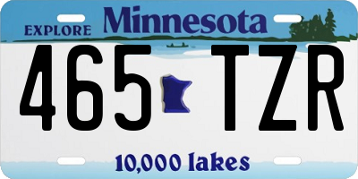 MN license plate 465TZR