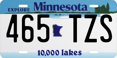 MN license plate 465TZS
