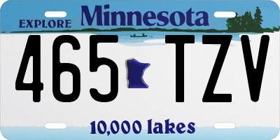 MN license plate 465TZV