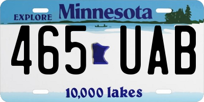 MN license plate 465UAB