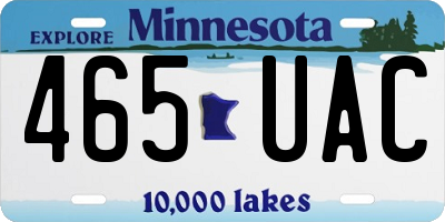 MN license plate 465UAC