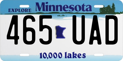 MN license plate 465UAD