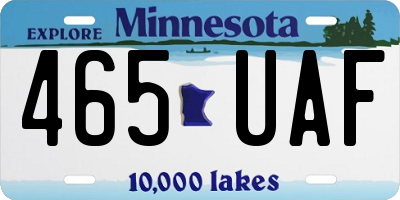 MN license plate 465UAF
